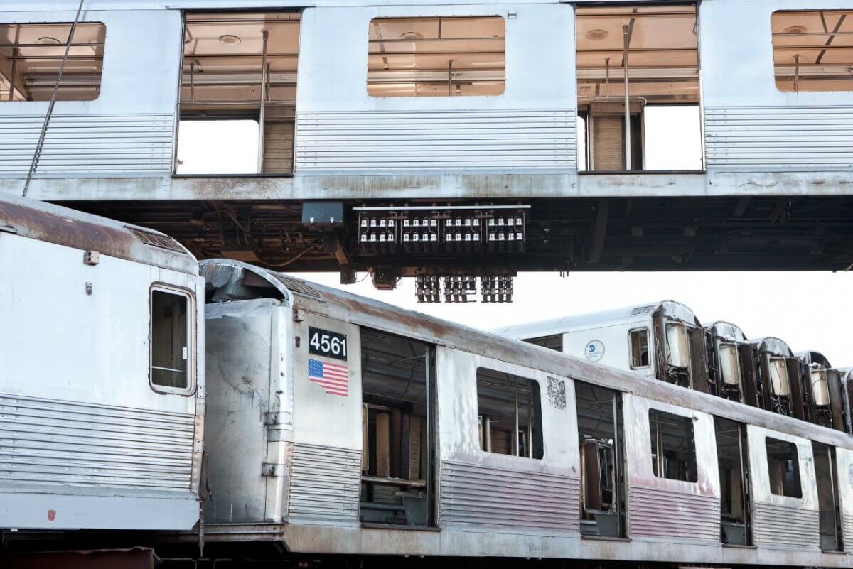 Métro New York jeté dans l'océan