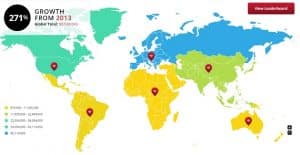 La France bien en avance sur le reste du monde en nombre de hotspots Wi-Fi Carte interactive des hotspots Wi-Fi dans le monde