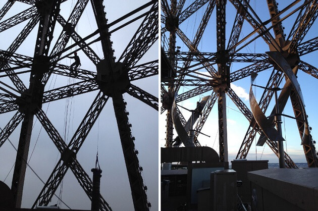 Eoliennes à axe vertical, énergie verte, Tour Eiffel
