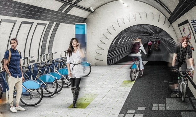 London Underline, piste cyclable metro Londres