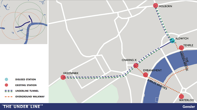 London Underline, piste cyclable metro Londres