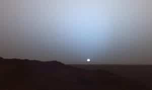 La NASA a capturé un coucher de soleil sur Mars NASA, coucher du soleil, mars