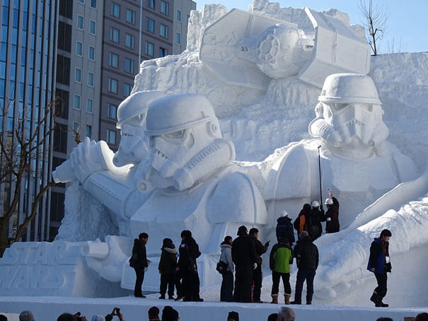 Sculptures sur neige, Star Wars, Sapporo, Japon