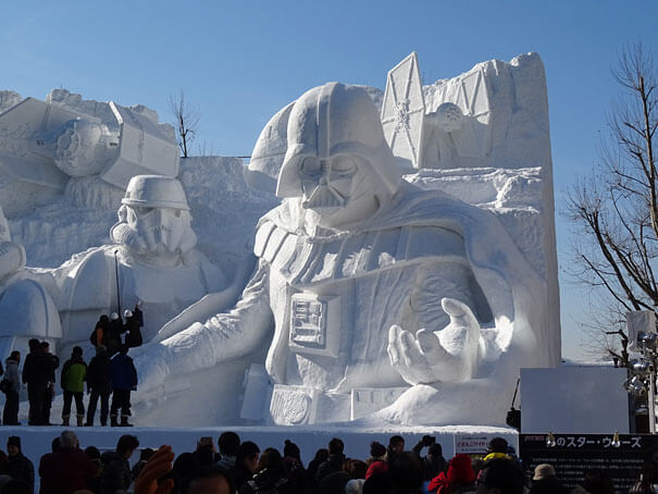Sculptures sur neige, Star Wars, Sapporo, Japon