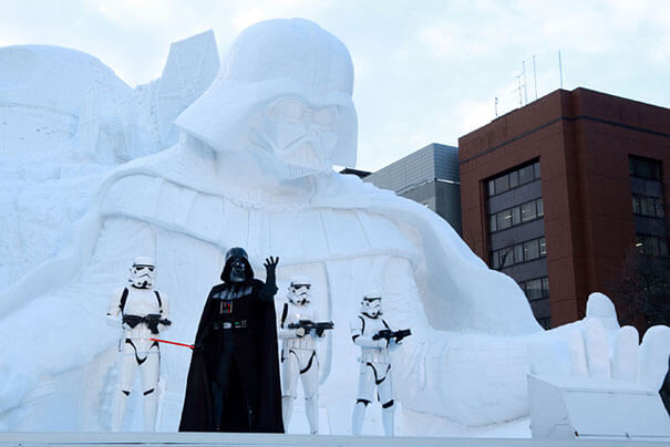 Sculptures sur neige, Star Wars, Sapporo, Japon