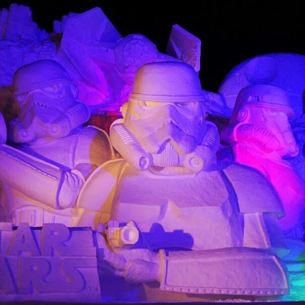 Sculptures sur neige, Star Wars, Sapporo, Japon