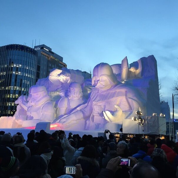 Sculptures sur neige, Star Wars, Sapporo, Japon
