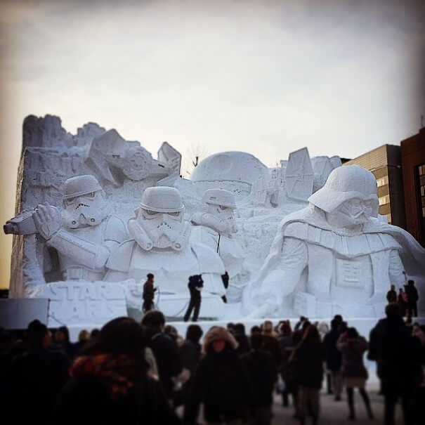 Sculptures sur neige, Star Wars, Sapporo, Japon
