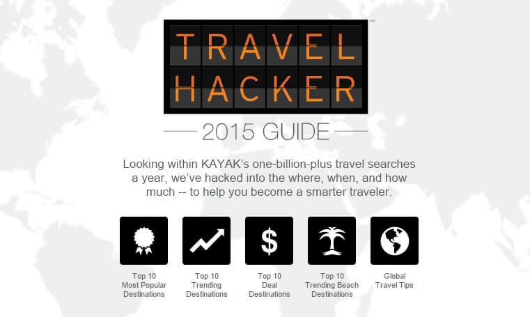 Travel hacker guide kayak
