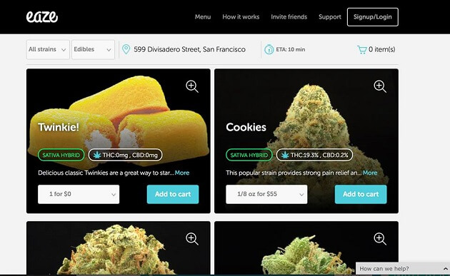 Eaze, startup, cannabis, marijuana, uber