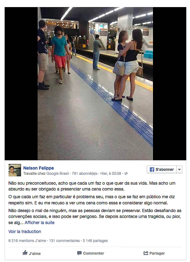 Photo lesbiennes, Brésil, viral, Facebook