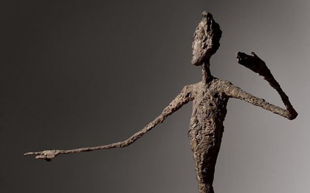 Homme au doigt, Giacometti, statue enchère Christie's