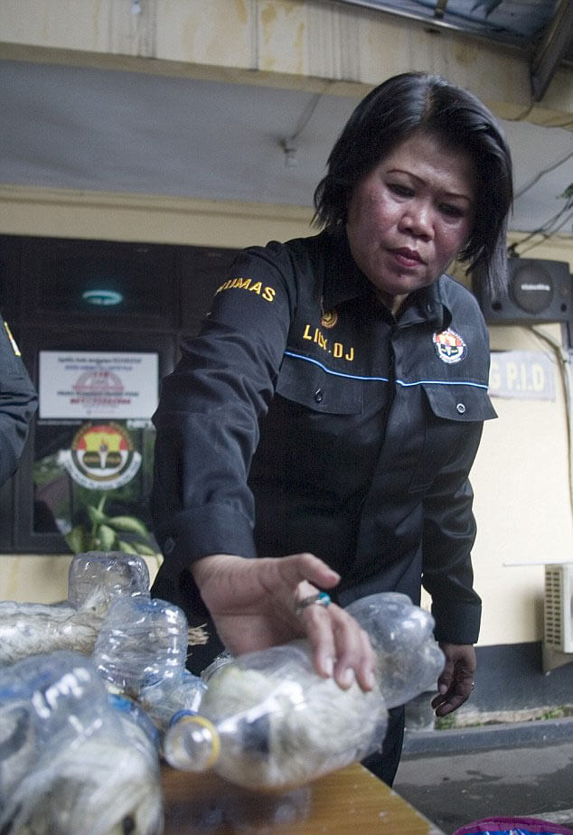 Perroquets Cacatoès, contrebande, bouteilles plastiques