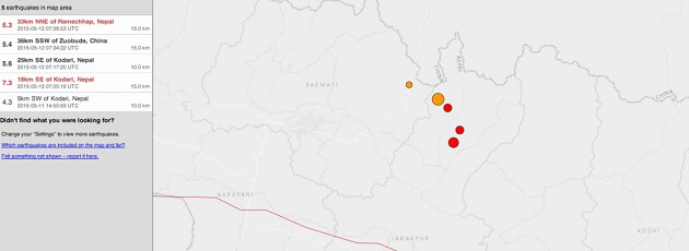 Second séisme, Nepal