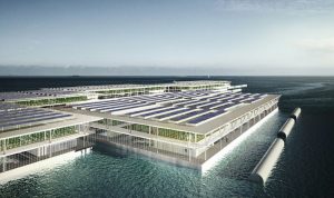 Cette ferme flottante géante peut produire 8000 tonnes de légumes par an Fermes flottantes solaires
