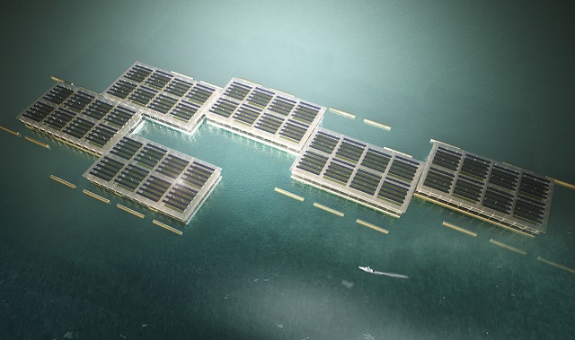 Fermes flottantes solaires