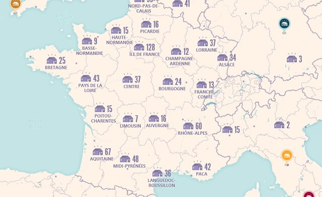 La Ruche qui dit Oui ! carte des régions