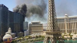 Las Vegas: les images de l’hôtel Cosmopolitan en flammes incendie, cosmopolitan hotel, las vegas
