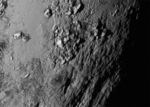nasa, pluton, surface, montagnes de glace