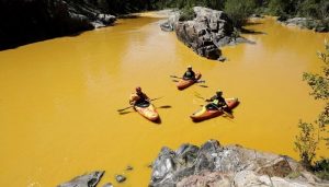 Colorado, rivière, contaminée, jaune, toxique