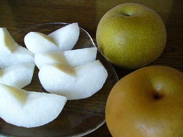 Poires nashi, poires coréennes, gueule de bois, remède