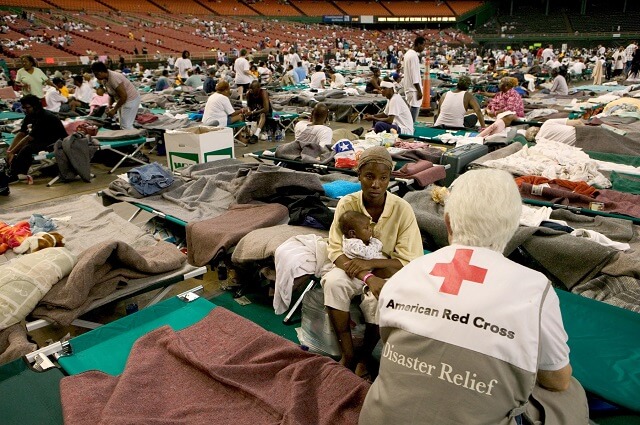refugiés, katrina, astrodome