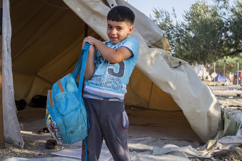 réfugiés, migrants, sac, photos