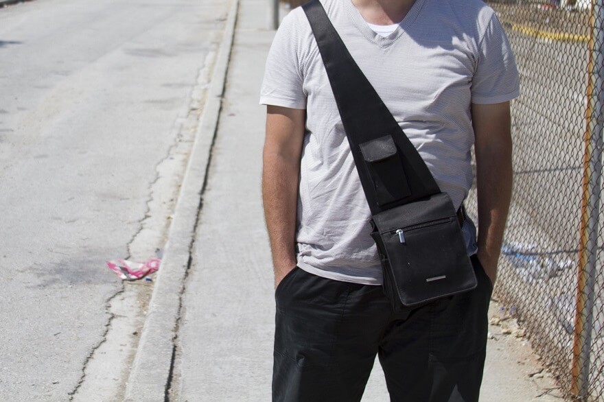 réfugiés, migrants, sac, photos