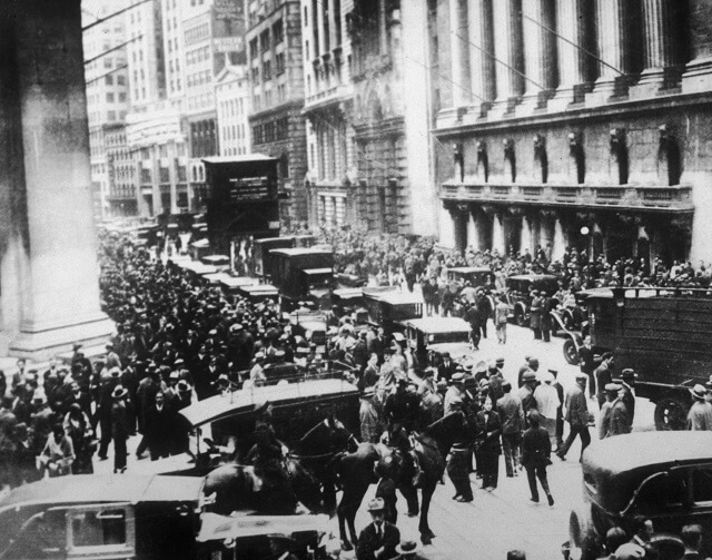 Crash boursier de 1929 à Wall Street