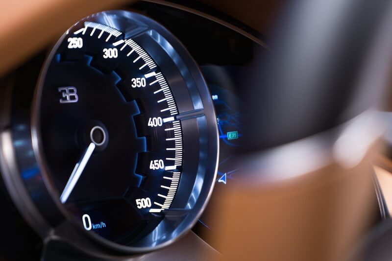 Compteur de la Bugatti Chiron