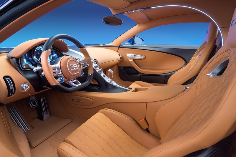 Intérieur/habitacle de la Bugatti Chiron