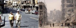 En images: Alep, la plus grande ville de Syrie, avant et après la guerre Alep, Syrie, photo avant/après la guerre