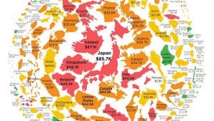Infographie : la carte des pays les plus endettés au monde Dette publique par habitant