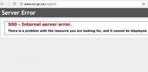 Suite à la victoire de Trump, le site de l’immigration du Canada a sauté Site immigration du Canada, erreur