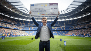 A la mi-temps du match Montpellier – Rennes, il remporte 50 000 euros A la mi-temps du match Montpellier - Rennes, il remporte 50 000 euros