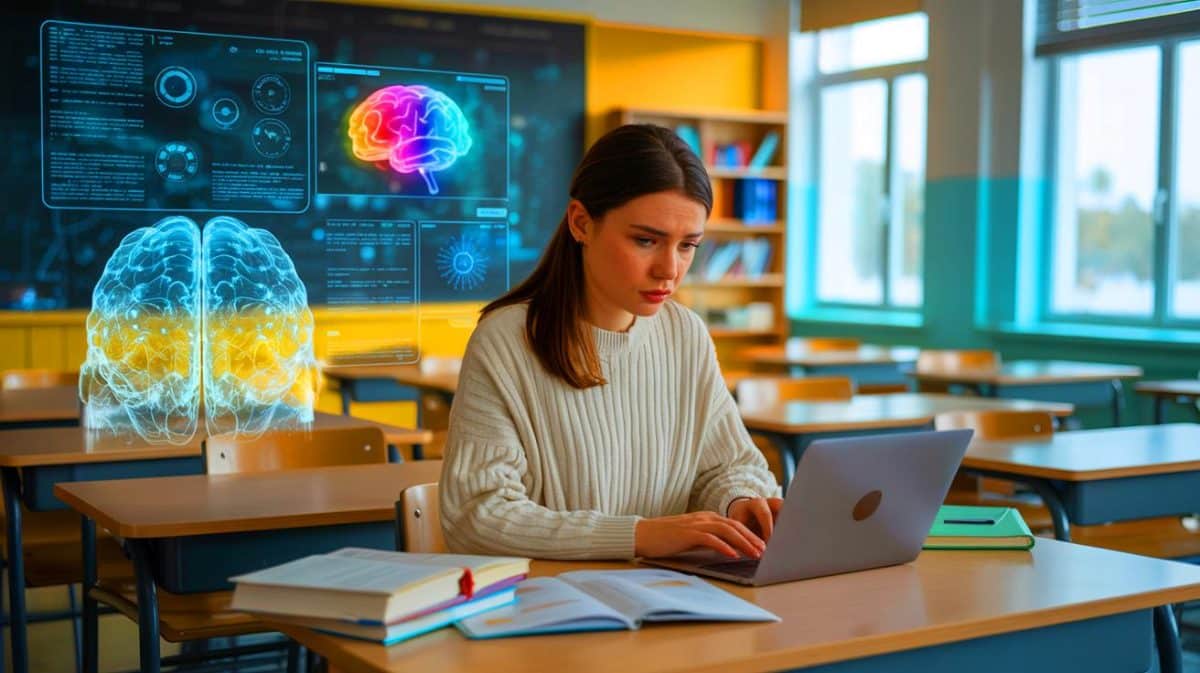 « Accusée de tricherie avec l’IA, cette lycéenne affirme : Je suis victime d’une machination » pour le Bac 2025 Illustration de l'accusation de fraude au baccalauréat de Nina Viriot pour usage présumé d'intelligence artificielle.