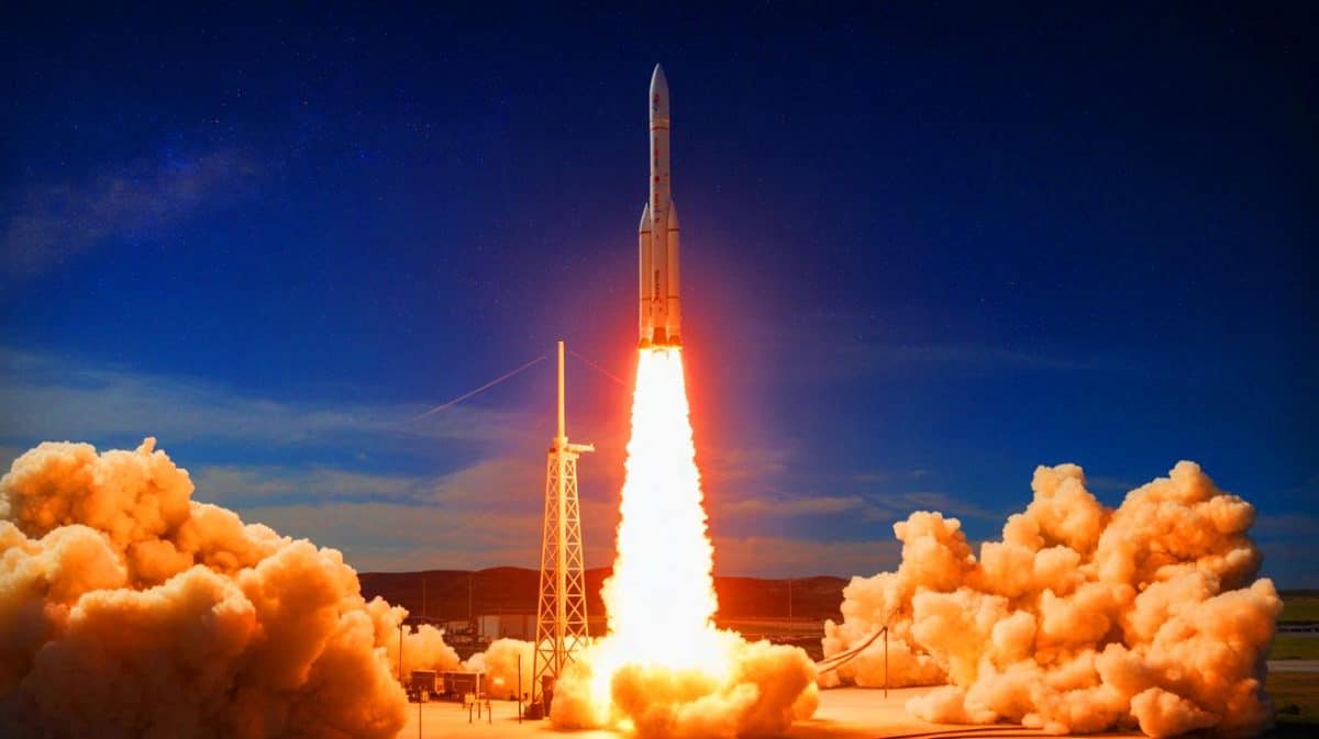 La Russie passe en alerte nucléaire après le tir d’un missile américain capable de frapper à plus de 6 700 kilomètres sans préavis Illustration de l'essai réussi du missile Minuteman III soulignant la préparation nucléaire des États-Unis. Image réalisée par IA.