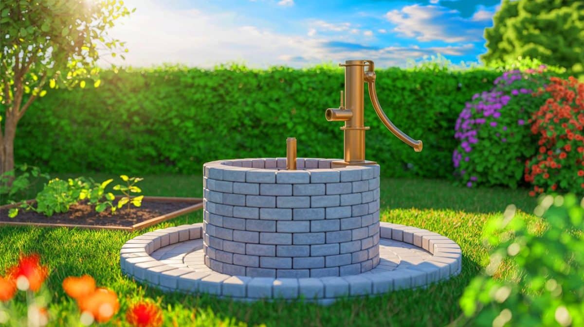 « Attention, c’est illégal ! » : découvrez pourquoi creuser un puits dans votre jardin sans autorisation pourrait vous coûter une fortune en amendes et complications légales Illustration de la construction d'un puits domestique et des réglementations associées, générée par intelligence artificielle.