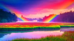 Ce marais spectaculaire se mue en un arc-en-ciel gigantesque : un phénomène naturel éblouissant éveille l'émerveillement des habitants