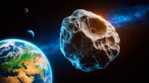 Illustration de l'astéroïde 2024 YR4 et des efforts internationaux pour évaluer son risque d'impact avec la Terre.