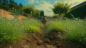 Comment préparer un désherbant au sel si puissant qu’il devient incontrôlable Illustration de l'utilisation du sel comme désherbant dans un jardin.