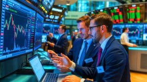 Illustration de stratégies d'investissement pour se protéger des fluctuations estivales du marché boursier. Image réalisée par IA.