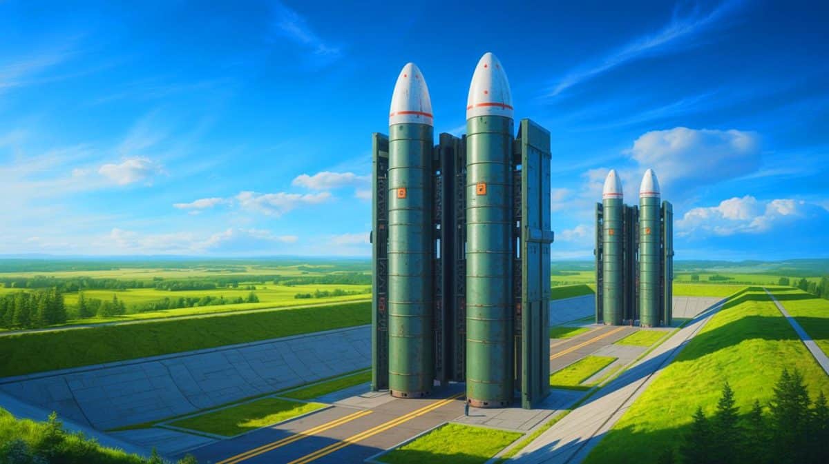 « Explosion nucléaire imminente » : la Chine dépasse les États-Unis et la Russie, course folle vers l’apocalypse Illustration de l'expansion rapide des arsenaux nucléaires chinois dans un contexte de tensions géopolitiques croissantes.