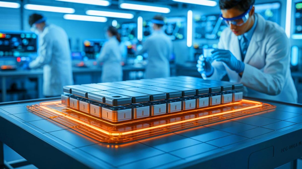 Illustration de l'optimisation des batteries au lithium métal par des additifs de bore.