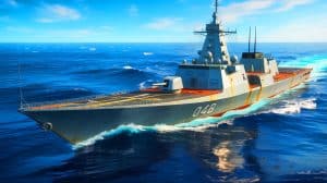 Ce bâtiment de guerre chinois de 5 000 tonnes inquiète Washington : une riposte directe à la domination navale américaine Illustration de la frégate chinoise Type 054B en manœuvre maritime (création par IA, non réaliste). Crédit : Ideogram