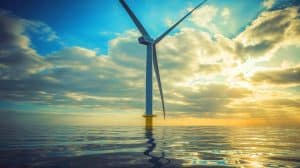 « Dix terrains de foot suspendus dans les airs » : la Chine fait tourner l’éolienne la plus puissante jamais construite Illustration de la turbine éolienne géante de 26 MW de la Chine. Image réalisée par IA.