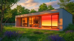 Le mur Trombe, astucieux dispositif thermique, assure chauffage et climatisation sans électricité et renverse les solutions classiques Illustration de l'utilisation d'un mur Trombe-Michel pour le chauffage passif d'une habitation.