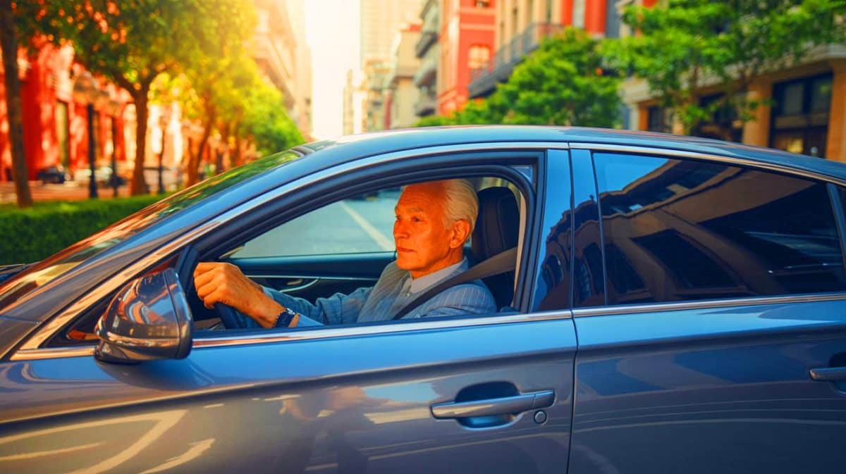 Illustration de l'évaluation de la capacité de conduite des seniors en 2025.