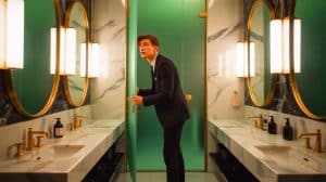 Un simple passage aux toilettes tourne au cauchemar à Dubaï : Ohan, jeune Mosellan, ruiné et bloqué malgré la plainte retirée Illustration de l'incident d'Ohan dans les toilettes publiques à Dubaï. Image réalisée par IA.