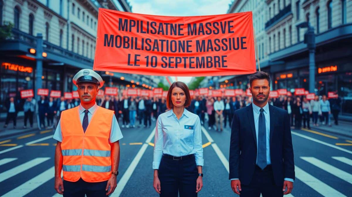 « Voilà toutes les professions qui bloqueront » : la grève du 10 septembre s’annonce massive avec la SNCF, taxis, hôpitaux et écoles Illustration de la mobilisation des différents secteurs professionnels en France face aux mesures économiques annoncées.